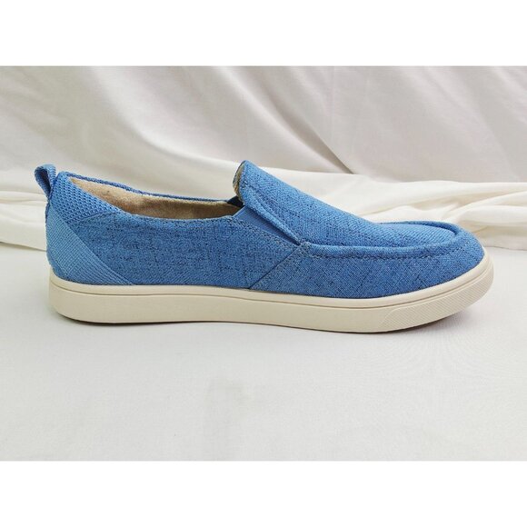 Baretraps Size 10M Mens Lincoln Blue Canvas Slip On Logo Comfort Fashion Loafers - Picture 2 of 12